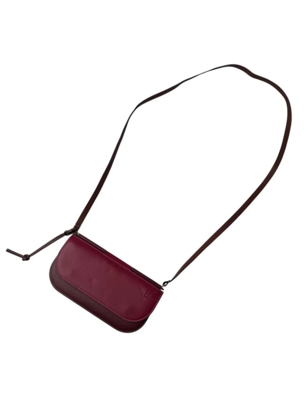 Loewe Gate Pochette Shoulder Bag Wallet Bordeaux Leather